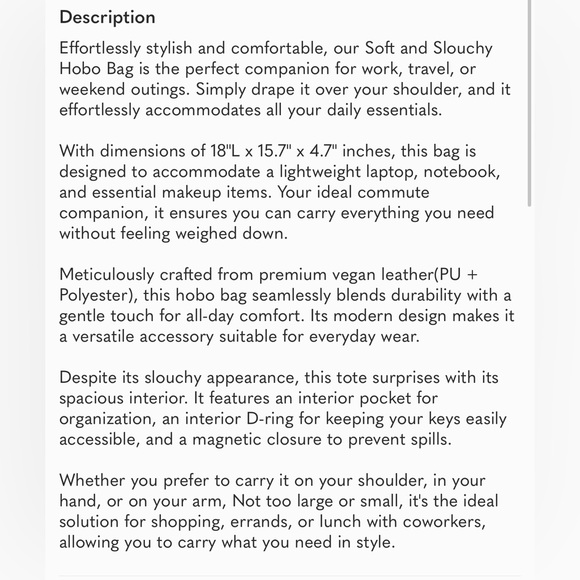 Hobo Bags Soft Vegan Leather Burgundy - Picture 7 of 7